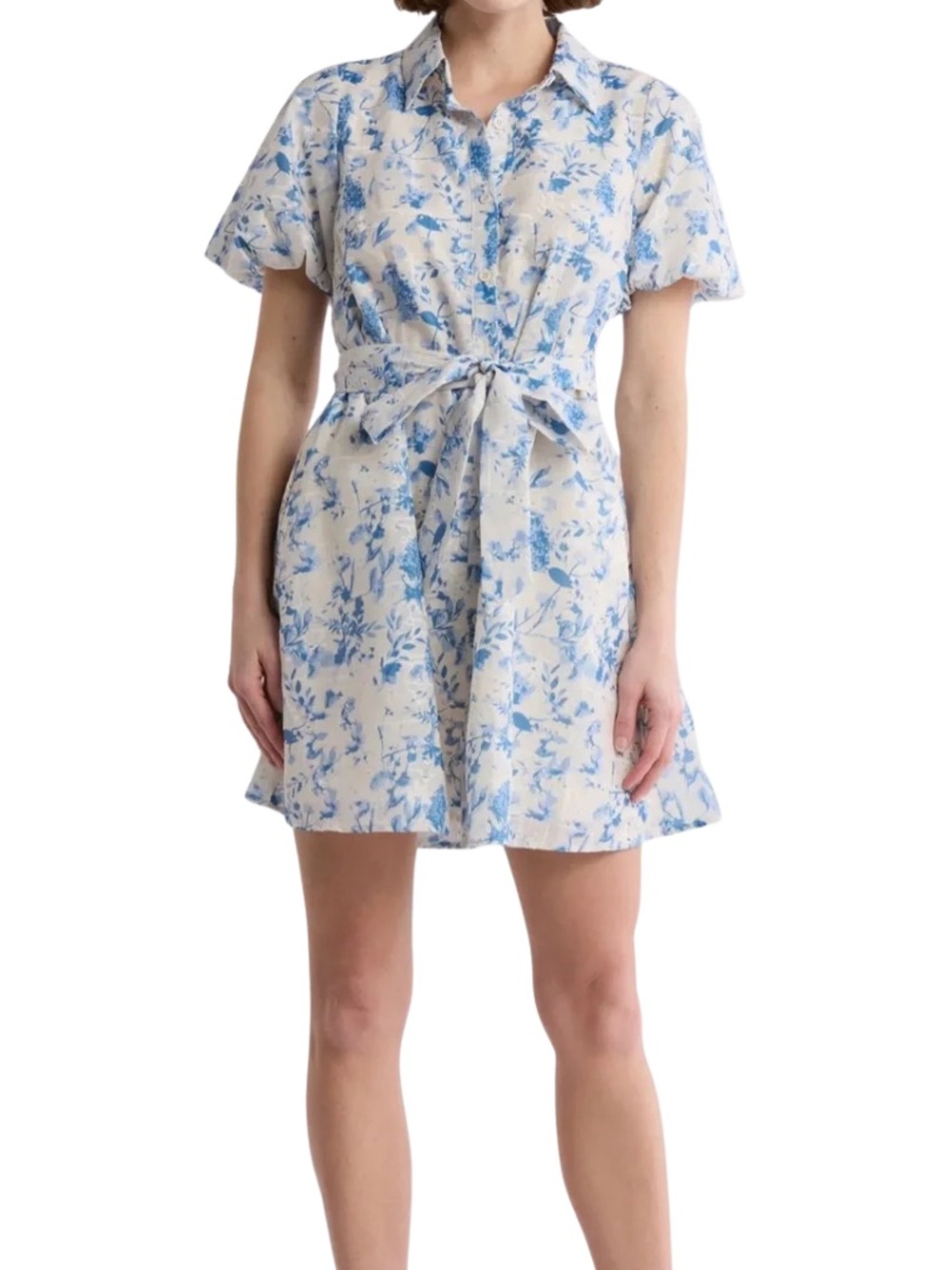 Sam Edelman Floral Eyelet Shirt Dress Size 4 NWT
